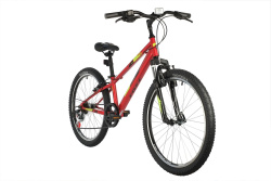 Велосипед FOXX DIFFER 24" V-brake (2021), рама 11" (130-155 см), красный