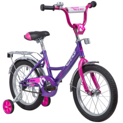 Велосипед NOVATRACK VECTOR 16" (2019), рама 10.5" (98-110 см), фиолетовый Велосипед NOVATRACK VECTOR 16" (2019), рама 10.5" (98-110 см), фиолетовый