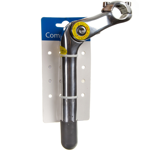 Вынос STG RA-038 80 мм, под руль 25.4 мм, серебристый, регулир по высоте, с штырем, серебристый