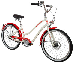 Велосипед STINGER CRUISER Lady 7spd 26" (2021), рама 16" (155-165 см), бежевый Велосипед STINGER CRUISER Lady 7spd 26" (2021), рама 16" (155-165 см), бежевый
