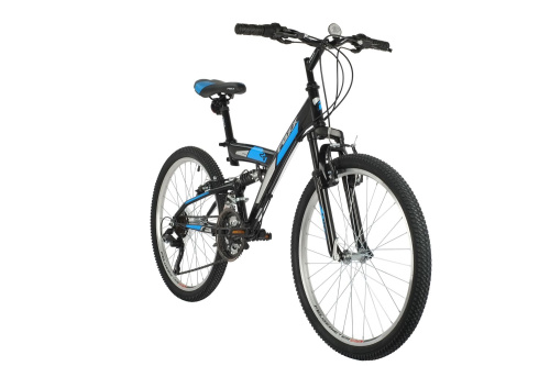 Велосипед FOXX ATTACK 24" (2021), рама 14" (130-155 см), черный