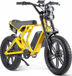 Электровелосипед Eltreco BRO 750 (2024), желтый Электровелосипед Eltreco BRO 750 (2024), желтый