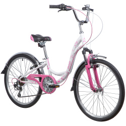 Велосипед NOVATRACK BUTTERFLY 24" (2019), рама 11" (130-155 см), розовый Велосипед NOVATRACK BUTTERFLY 24" (2019), рама 11" (130-155 см), розовый