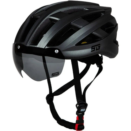 Шлем STG TS-33 с визором и фонарем, серый