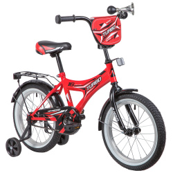 Велосипед NOVATRACK TURBO 16" (2019), рама 10.5" (98-110 см), красный Велосипед NOVATRACK TURBO 16" (2019), рама 10.5" (98-110 см), красный