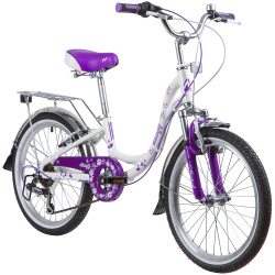 Велосипед NOVATRACK BUTTERFLY 20" (2019), рама 10" (110-130 см), фиолетовый Велосипед NOVATRACK BUTTERFLY 20" (2019), рама 10" (110-130 см), фиолетовый