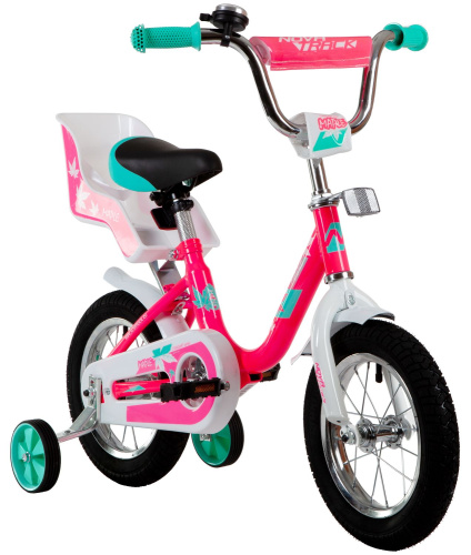 Велосипед NOVATRACK MAPLE 12" (2021) (92-98 см), розовый