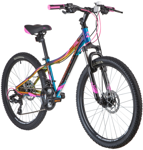 NOVATRACK KATRINA Disc 24" (2020), рама 12" (130-155 см), фиолетовый