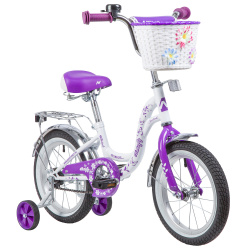 Велосипед NOVATRACK BUTTERFLY 14" (2019), рама 9" (98-110 см), фиолетовый Велосипед NOVATRACK BUTTERFLY 14" (2019), рама 9" (98-110 см), фиолетовый