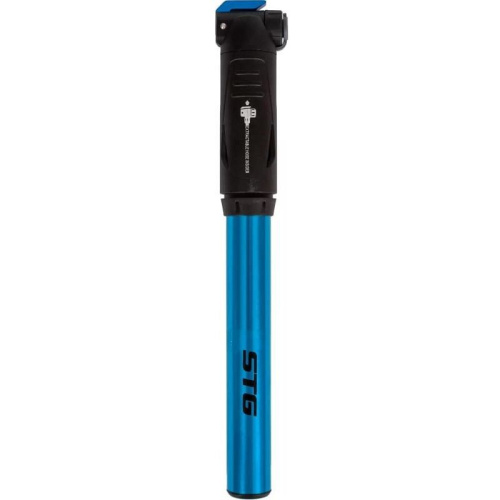 Насос ручной STG GP-87E, Schrader/Presta, шланг, алюминий, черный с синим