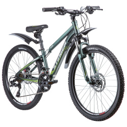 Велосипед Stinger Aragon D 24" (2019), рама 12" (130-155 см), зеленый Велосипед Stinger Aragon D 24" (2019), рама 12" (130-155 см), зеленый