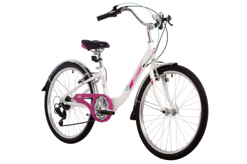 Велосипед Novatrack Ancona 24" (2024), рама 12" (130-155 см), белый