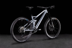 Велосипед Cube Stereo 140 HPC SL 27.5" (2022), рама M (165-175 см), серебристый