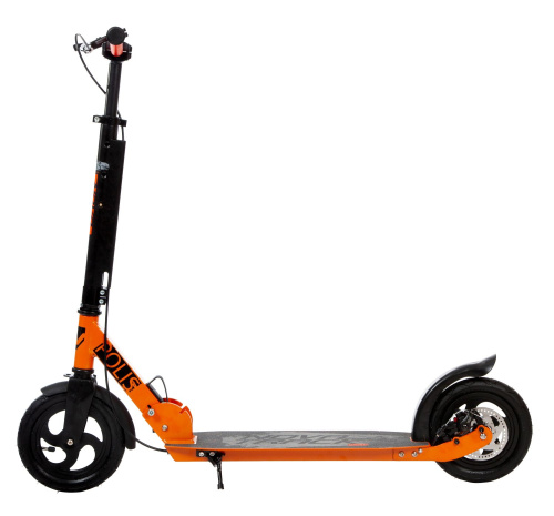 Самокат Novatrack POLIS AL 200 Disc (2021), черный-оранжевый