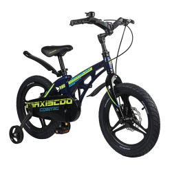 Велосипед Maxiscoo Cosmic Делюкс 16" (2023) (98-110 см), синий Велосипед Maxiscoo Cosmic Делюкс 16" (2023) (98-110 см), синий