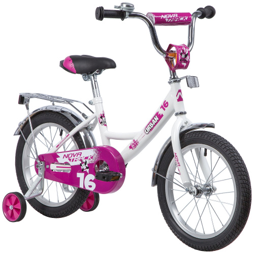 Велосипед NOVATRACK URBAN 16" (2019), рама 10.5" (98-110 см), белый