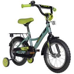 Велосипед Foxx Brief 14 (2025) (98-110 см), зелено-голубой