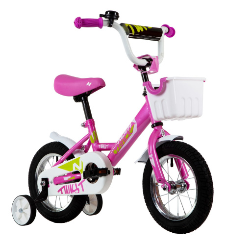 Велосипед NOVATRACK TWIST 12" (2020) (92-98 см), розовый