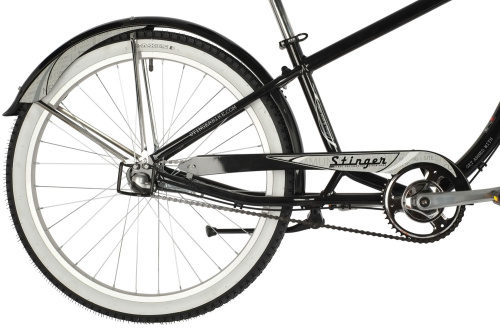Велосипед STINGER CRUISER Man 3spd 26" (2021), рама 18" (165-175 см), черный