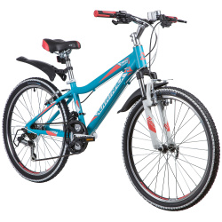 Велосипед NOVATRACK NOVARA 24" (2019), рама 13" (130-155 см), синий Велосипед NOVATRACK NOVARA 24" (2019), рама 13" (130-155 см), синий