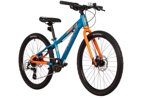 Велосипед Novatrack Extreme 8.D 24 (2025), рама 11" (130-155 см), бирюзовый