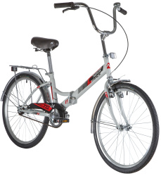 NOVATRACK TG-24 CLASSIC V-brake 24" (2020), серый NOVATRACK TG-24 CLASSIC V-brake 24" (2020), серый