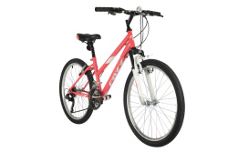 Велосипед FOXX SALSA 24" (2021), рама 14" (130-155 см), розовый Велосипед FOXX SALSA 24" (2021), рама 14" (130-155 см), розовый