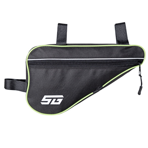 Велосумка под раму STG FB-002, размер 30х17х6 см, черный/зеленый