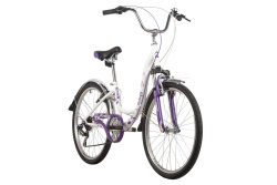 Велосипед NOVATRACK BUTTERFLY 24" (2022), рама 13" (130-155 см), фиолетовый Велосипед NOVATRACK BUTTERFLY 24" (2022), рама 13" (130-155 см), фиолетовый