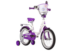 Велосипед Novatrack Butterfly 16" (2023), рама 10.5" (98-110 см), фиолетовый Велосипед Novatrack Butterfly 16" (2023), рама 10.5" (98-110 см), фиолетовый